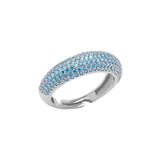 Turquoise Pave Sterling Silver Dome Ring